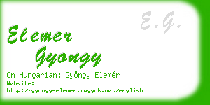 elemer gyongy business card
