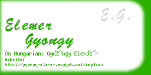 elemer gyongy business card